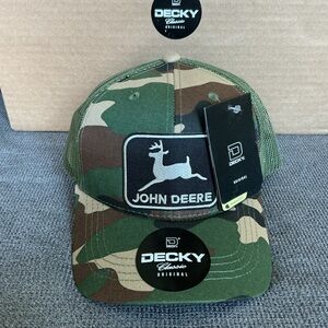 Youth John Deere SnapBack Trucker Hat with John Deere and USA embroidered patchs
